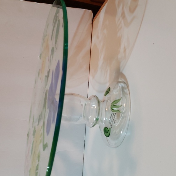 Cake stand with 4 plates hand painted - Picture 2 of 5